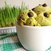 Mint Chocolate Chip Ice Cream Recipe - a smooth and creamy homemade mint ice cream peppered with sweet milk chocolate chips. Can be made in an ice cream maker or by hand! | www.happyhealthymotivated.com