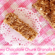 Chewy Chocolate Chunk Granola Bars | www.happyhealthymotivated.com