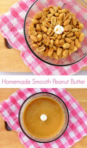 Homemade Peanut Butter #Recipe - this from-scratch version is a cheaper, healthier and more natural version than the stuff you get in the stores. If you love peanut butter and you've never made your own before, you've got to try it! | www.happyhealthymotivated.com