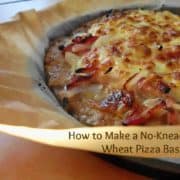 How to Make a No-Kead Whole Wheat Pizza Base | www.pinkrecipebox,com