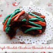 Triple Chocolate Christmas Cheesecake Cookies | www.happyhealthymotivated.com