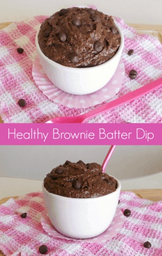 Healthy Brownie Batter Dip #Recipe - it's #glutenfree #vegan (if you use non-dairy milk and chocolate) and tastes just like brownie batter! Can't believe this stuff is good for you - I eat it by the spoon! | www.happyhealthymotivated.com