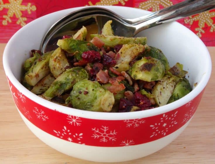 Brussels Sprouts with Bacon & Cranberries | www.happyhealthymotivated.com