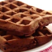 Healthy Chocolate Cake Waffles Recipe | www.happyhealthymotivated.com