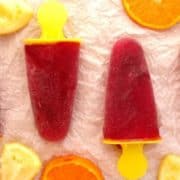 Sangria Popsicles recipe - all the deliciousness of sangria with all the fun of a popsicle. Super easy to make - just two ingredients! | www.happyhealthymotivated.com