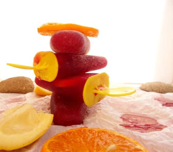 Sangria Popsicles recipe - all the deliciousness of sangria with all the fun of a popsicle. Super easy to make - just two ingredients! | www.happyhealthymotivated.com