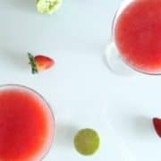 Strawberry Margarita Recipe - a sweet and fruity tequila cocktail that's a lot simpler to make than you might think. Bring on Cinco de Mayo! | www.happyhealthymotivated.com