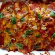Easy 30-Minute Roast Chicken Enchiladas - a delicious Mexican chicken recipe made entirely from scratch in just 30 minutes! Perfect for busy weeknights | www.happyhealthymotivated.com