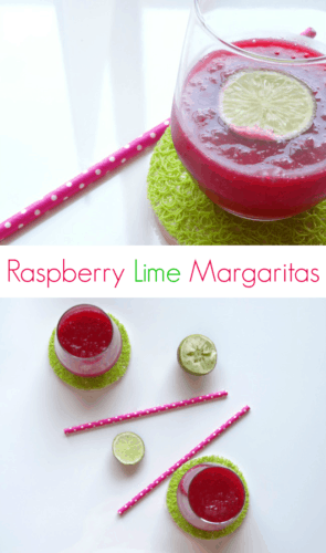 Raspberry Lime Margaritas recipe - a sweet and zingy cocktail which is easy to make and sooo addictive! Ideal for Cinco de Mayo! | www.happyhealthymotivated.com