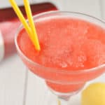 Closeup image of Strawberry Vodka Slush Cocktail