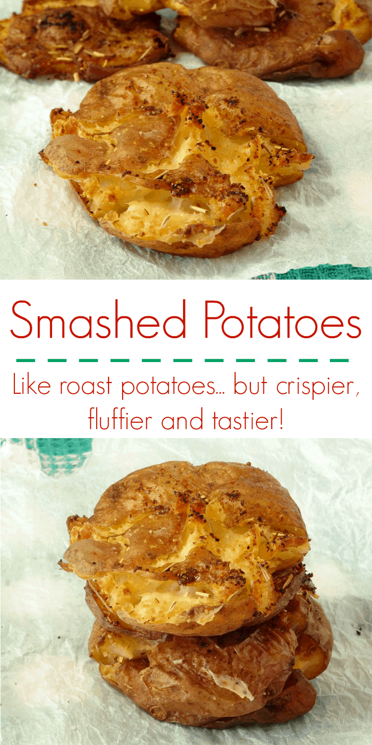 Crispy Smashed Potatoes #Recipe - light and fluffy on the inside, golden and crispy on the outside, this easy side dish recipe is the perfect accompaniment to any main dish! | www.happyhealthymotivated.com