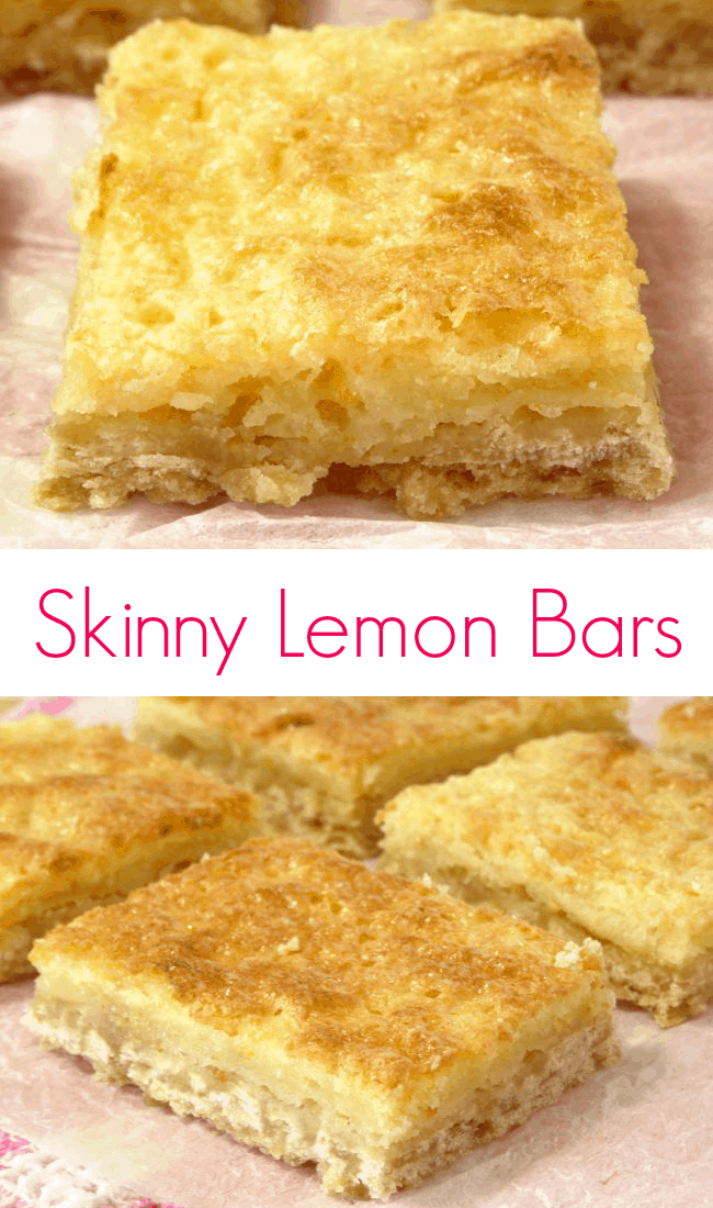 Skinny Lemon Bars #Recipe - a #healthy, lightened-up take on the classic dessert lemon bars. Made with all-natural ingredients and they come in at less than 200 calories per slice! | www.happyhealthymotivated.com