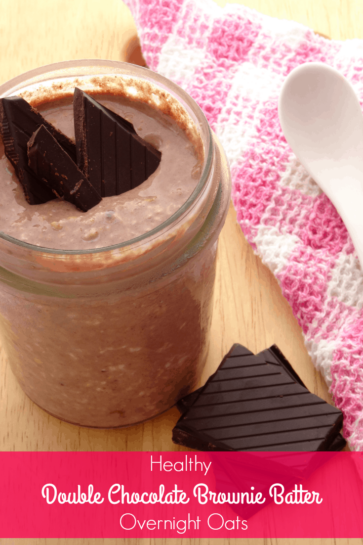 Healthy Double Chocolate Brownie Batter Overnight Oats Recipe - a super-simple, delicious and healthy breakfast dish that only takes a couple of minutes to throw together on an evening. Perfect for grabbing and rushing out the house on busy mornings. It really does taste as good as brownie batter! | www.happyhealthymotivated.com