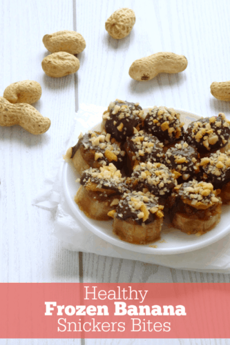 Healthy Frozen Banana Snickers Bites Recipe. These mouthfuls of deliciousness are my new favourite healthy snack! They're so easy to make and taste amazing - loads better than a normal Snickers! Plus they're healthy, vegan and gluten-free! 