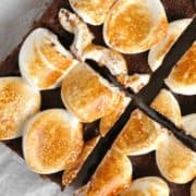 Healthy S'mores Brownies | Low FODMAP Recipes | Low FODMAP Snacks | Low FODMAP Desserts